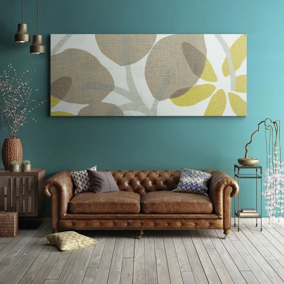 Bild auf Leinwand - Leinwandbild - Komposition in voller Sonne - 100x40 cm
