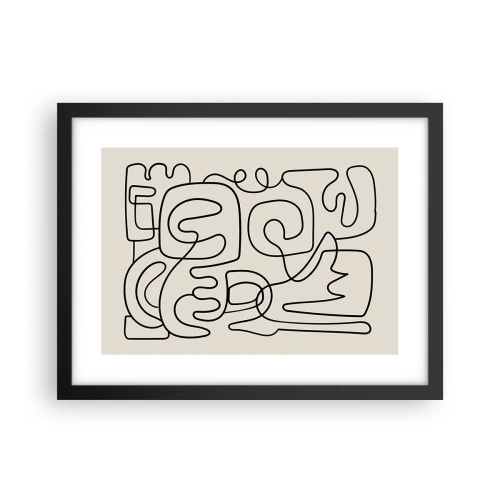 Poster in einem schwarzem Rahmen - Folge der Spur - 40x30 cm