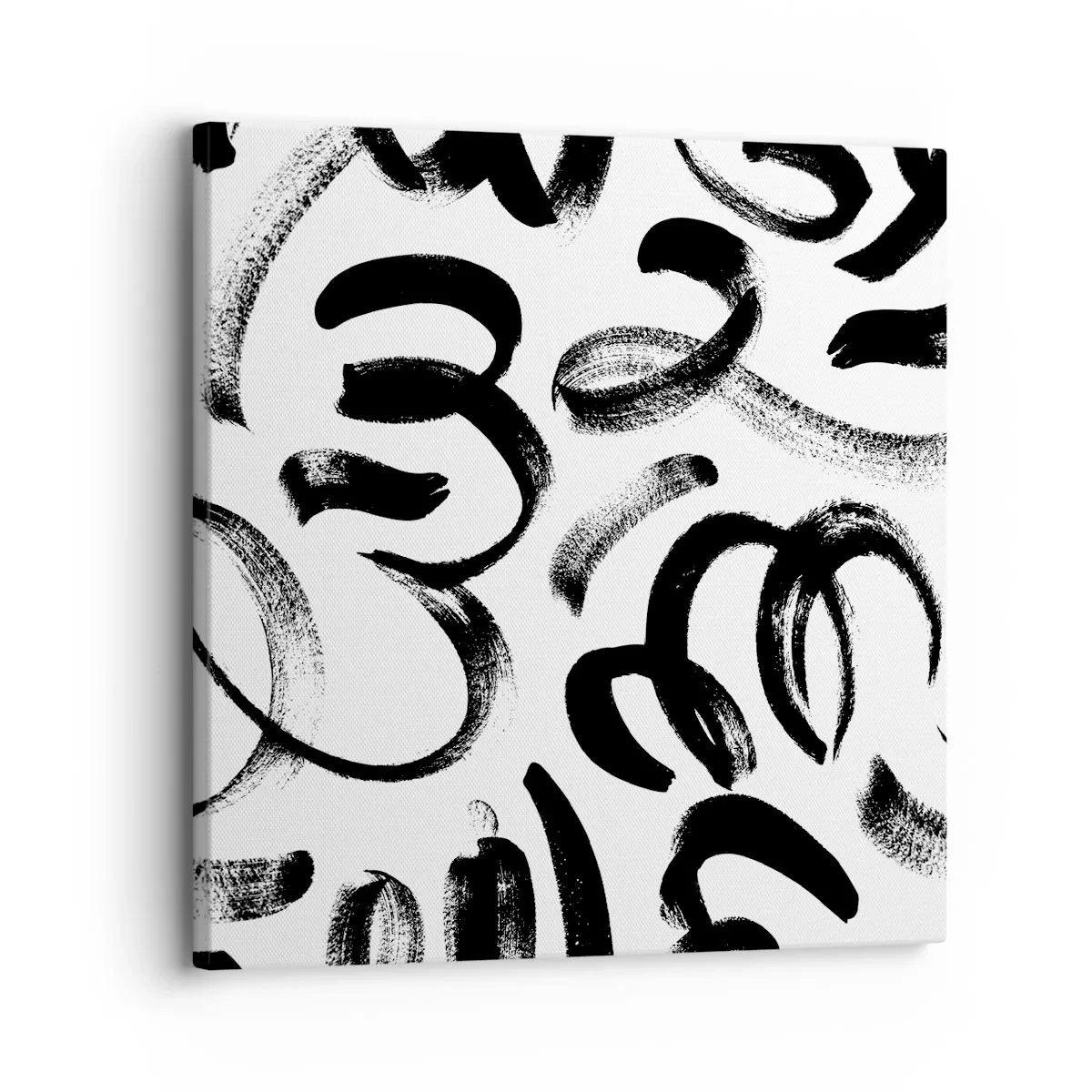 Bild auf Leinwand - Leinwandbild - Schwarz auf Weiß - 30x30 cm