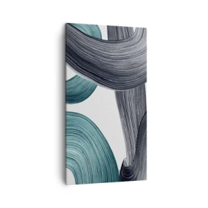 Bild auf Leinwand - Leinwandbild - Smaragdgrüne und schwarze Pfade - 45x80 cm