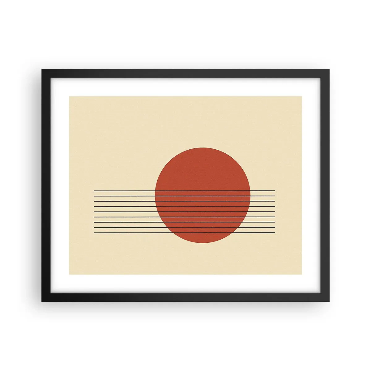 Poster in einem schwarzem Rahmen - Immer wieder und weiter - 50x40 cm