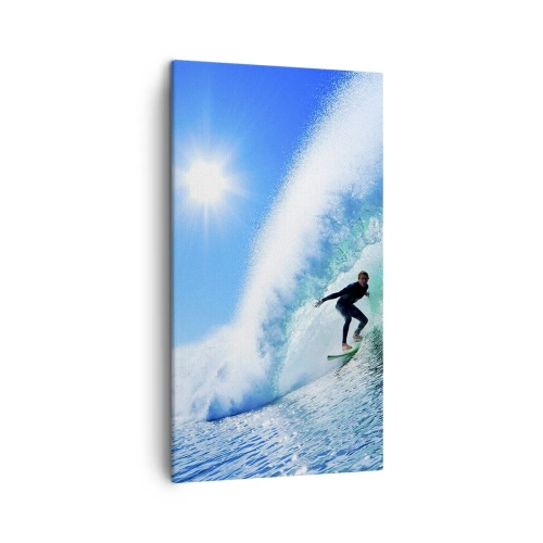 Bild auf Leinwand - Leinwandbild - Durch das große Blau - 45x80 cm