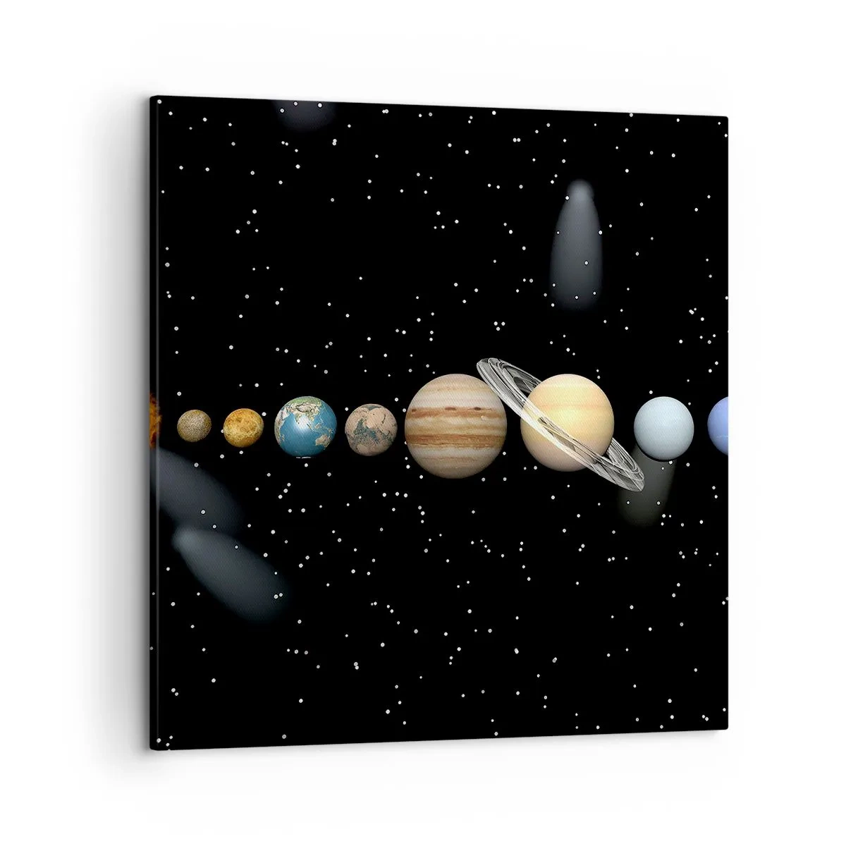 Bild auf Leinwand - Leinwandbild - Und die Planeten werden verrückt und toben ... - 50x50 cm