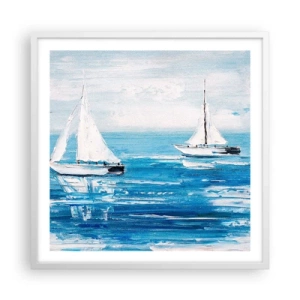 Poster in einem weißen Rahmen - Mit Freund an der Seite - 60x60 cm