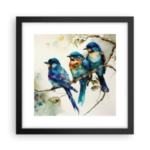 Poster in einem schwarzem Rahmen - War er beleidigt? - 30x30 cm