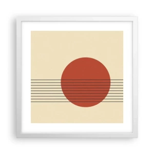 Poster in einem weißen Rahmen - Immer wieder und weiter - 40x40 cm