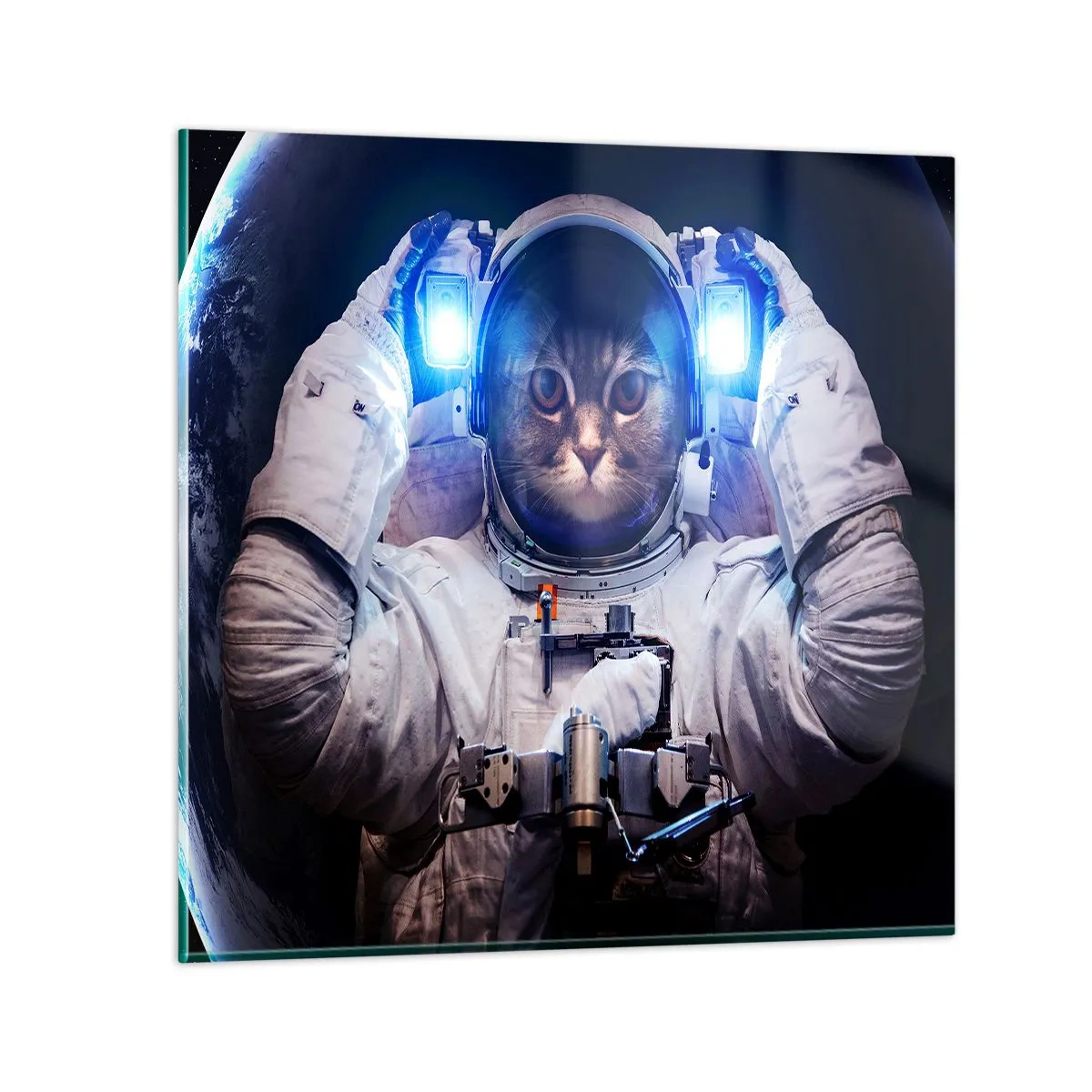 Glasbild - Bild auf glas - Houston, du hast ein Problem - 50x50 cm