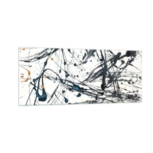 Glasbild - Bild auf glas - Expressionistische Abstraktion - 100x40 cm