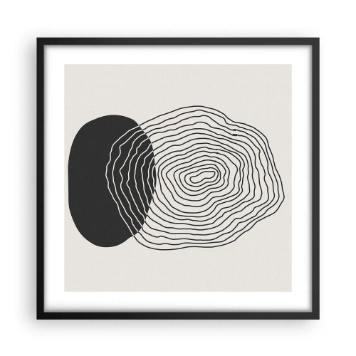 Poster in einem schwarzem Rahmen - Dauer und Schwingung - 50x50 cm