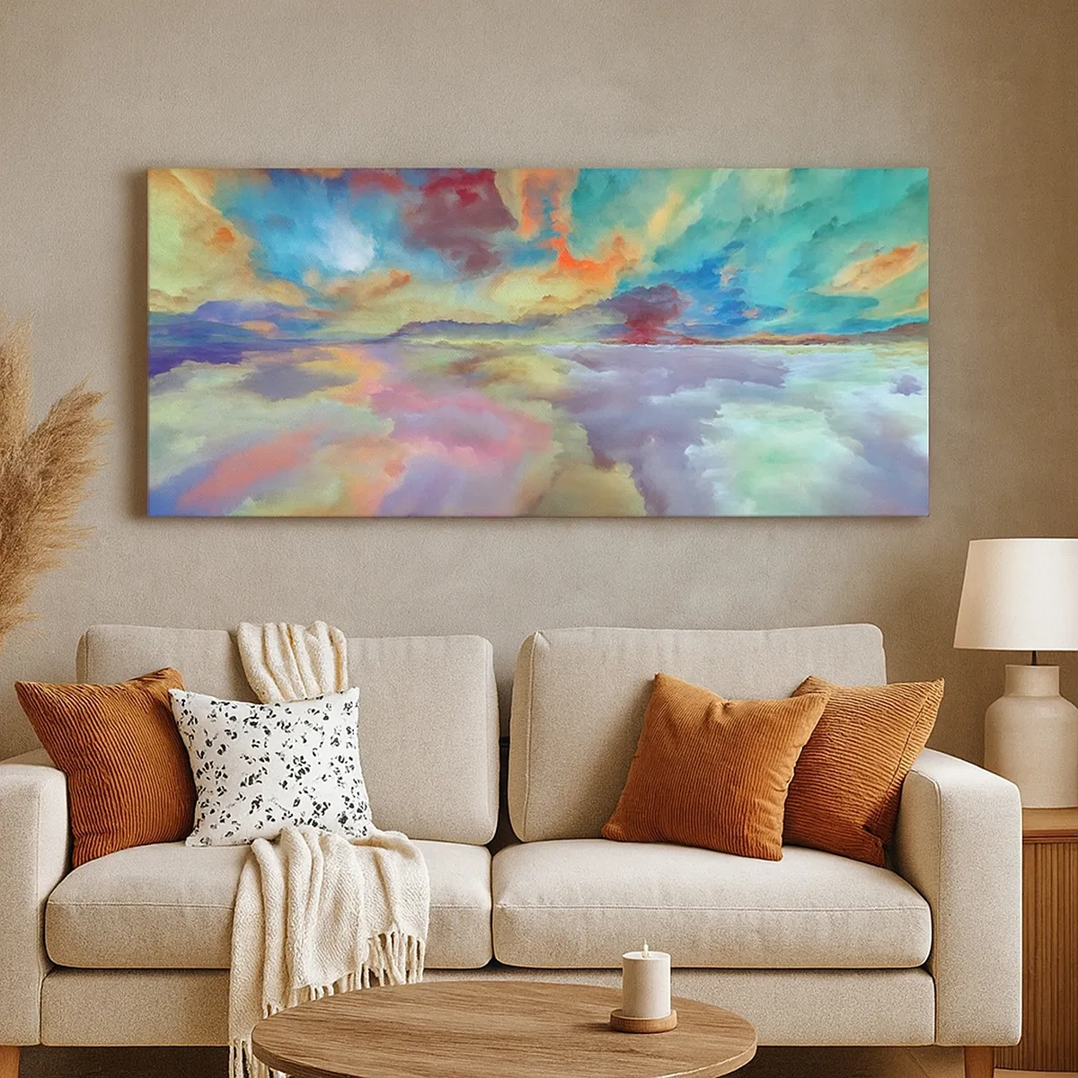 Bild auf Leinwand - Leinwandbild - Zwei Himmel - 30x30 cm