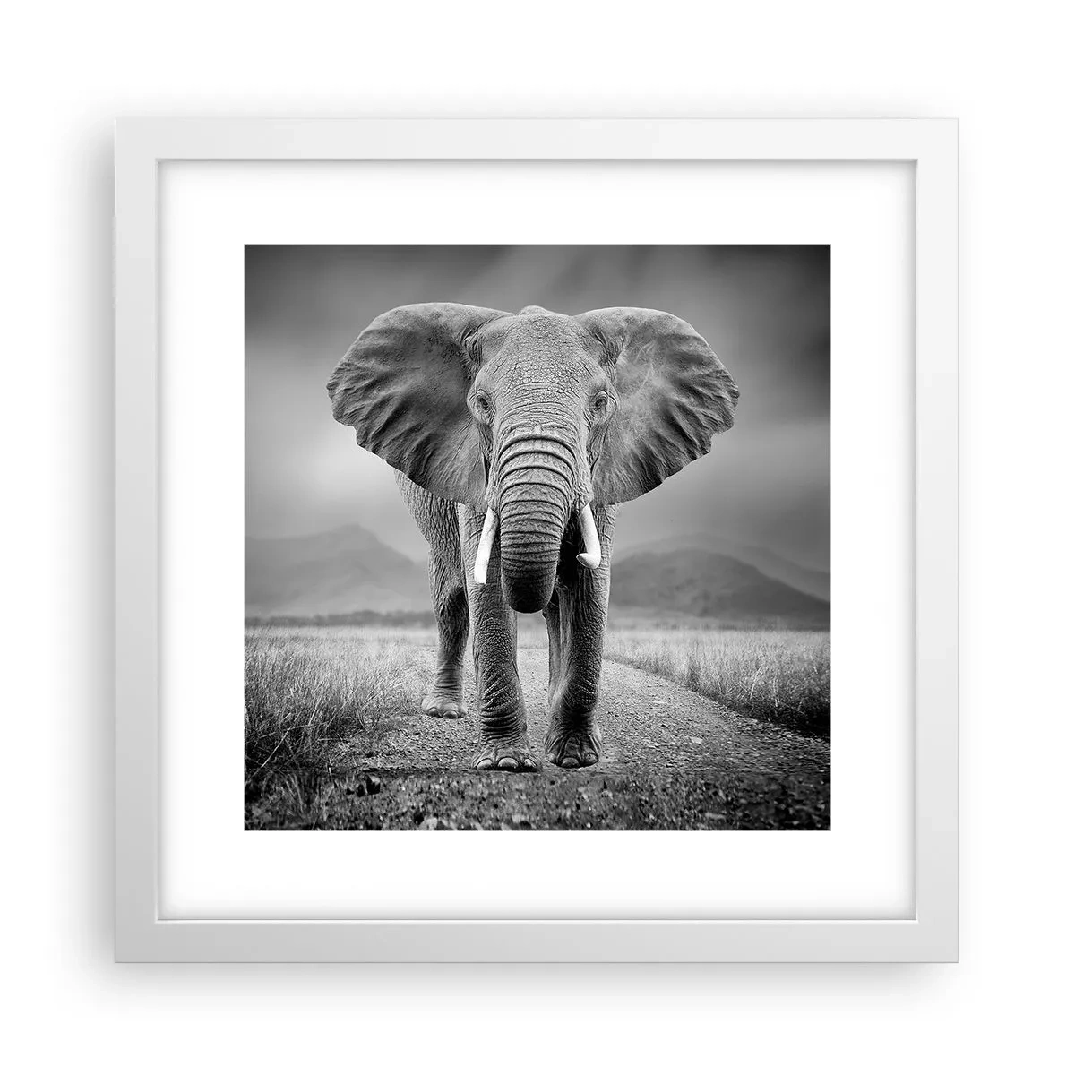 Poster in einem weißen Rahmen - Der Gastgeber heißt willkommen - 30x30 cm