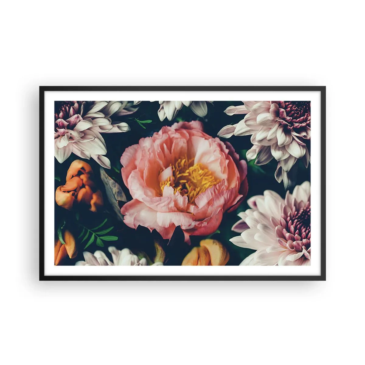 Poster in einem schwarzem Rahmen - Mit barocker Pracht - 91x61 cm