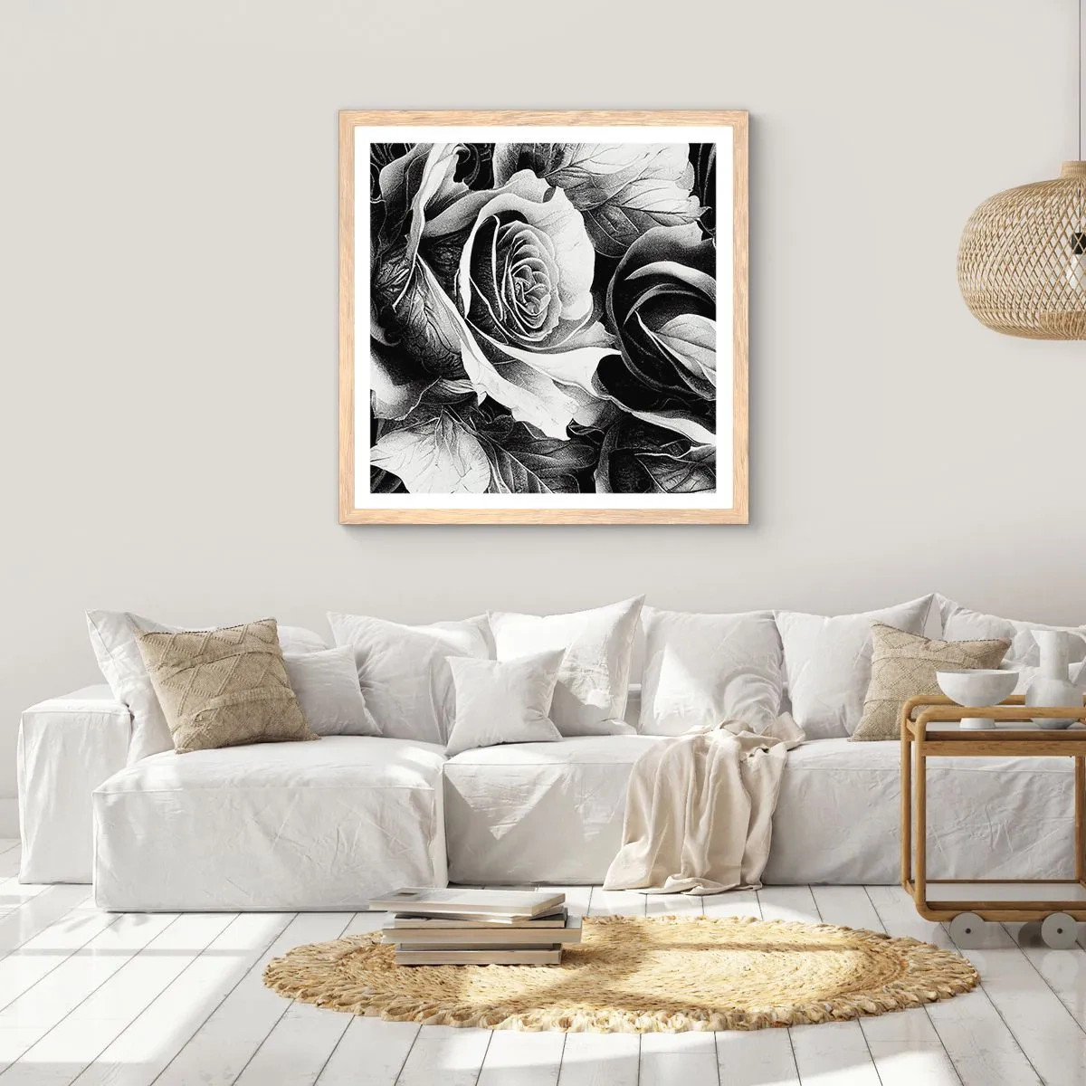 Poster in einem Rahmen aus heller Eiche - Immer Königin - 50x50 cm