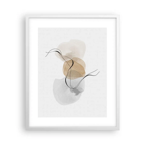 Poster in einem weißen Rahmen - Luftperlen - 40x50 cm