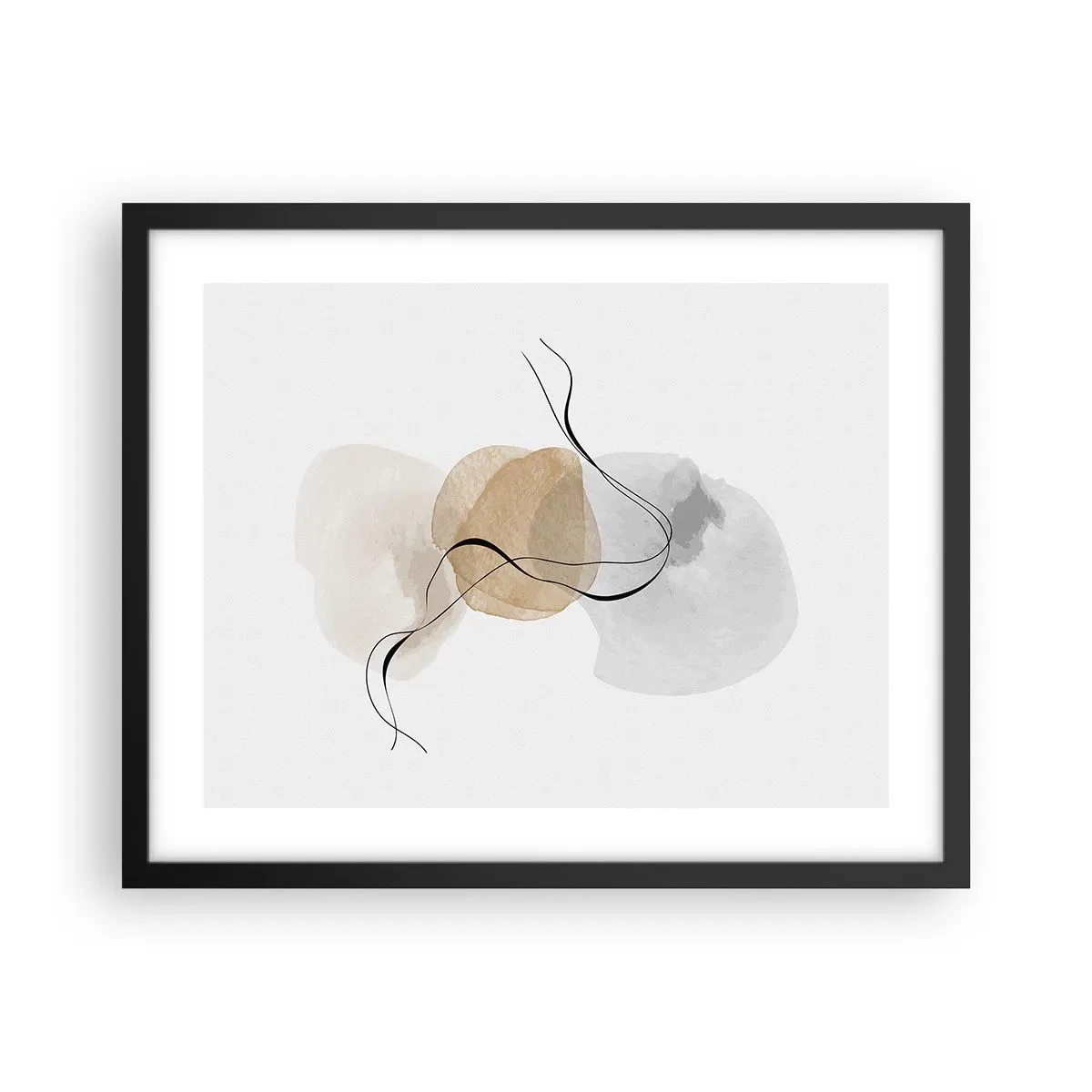 Poster in einem schwarzem Rahmen - Luftperlen - 50x40 cm