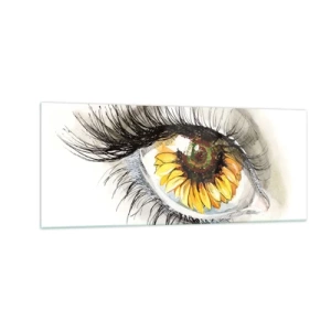 Glasbild - Bild auf glas - Ein Look so heiß wie der Sommer - 100x40 cm