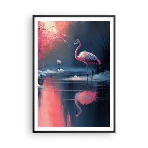 Poster in einem schwarzem Rahmen - Rückzugsort für Vögel - 70x100 cm