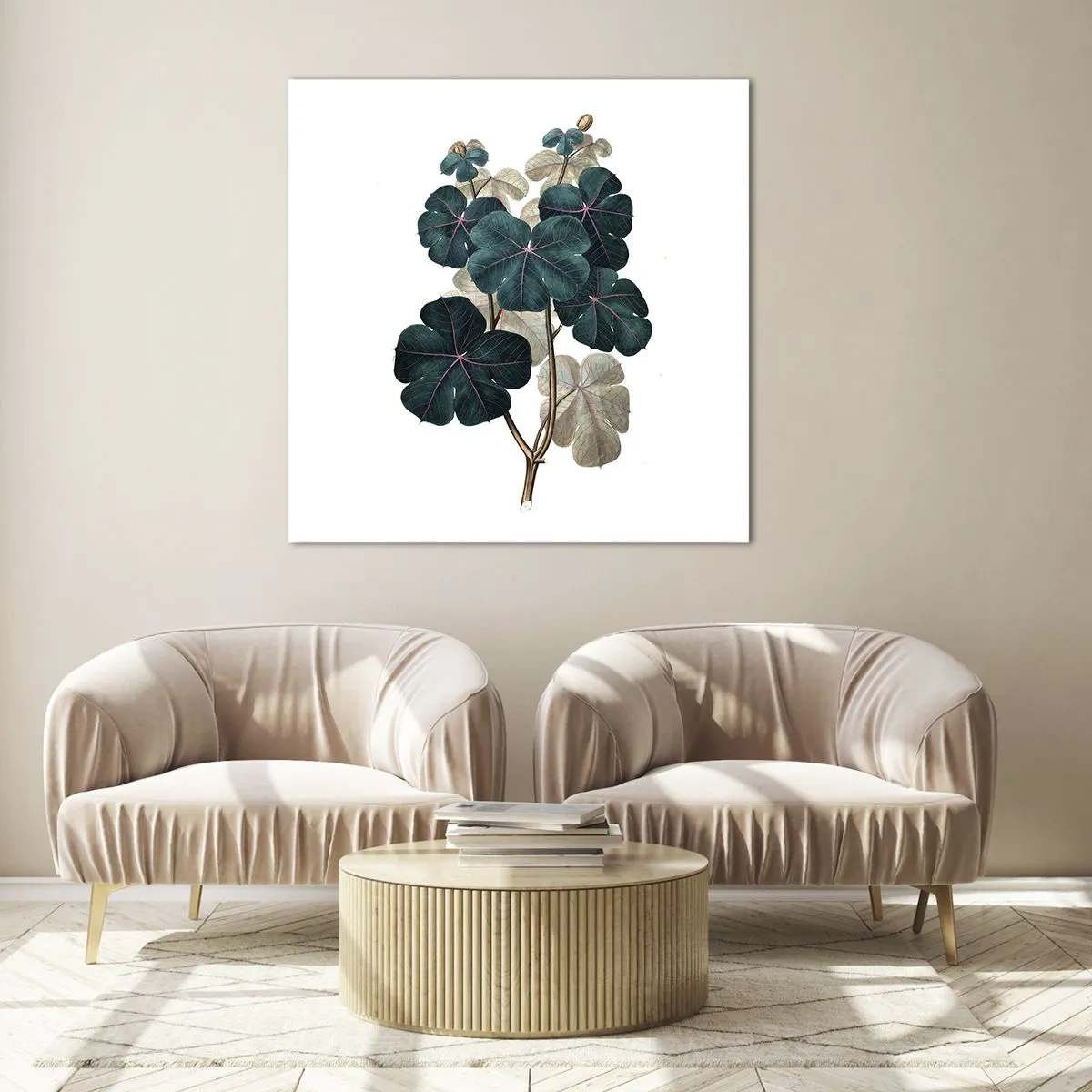 Glasbild - Bild auf glas - Aus dem alten Herbarium - 60x60 cm