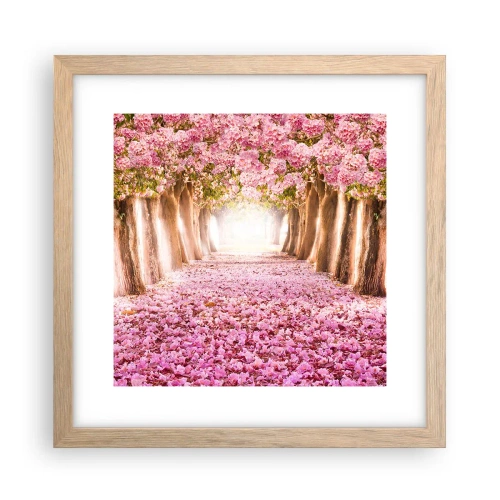 Poster in einem Rahmen aus heller Eiche - Der Weg ins Paradies - 30x30 cm