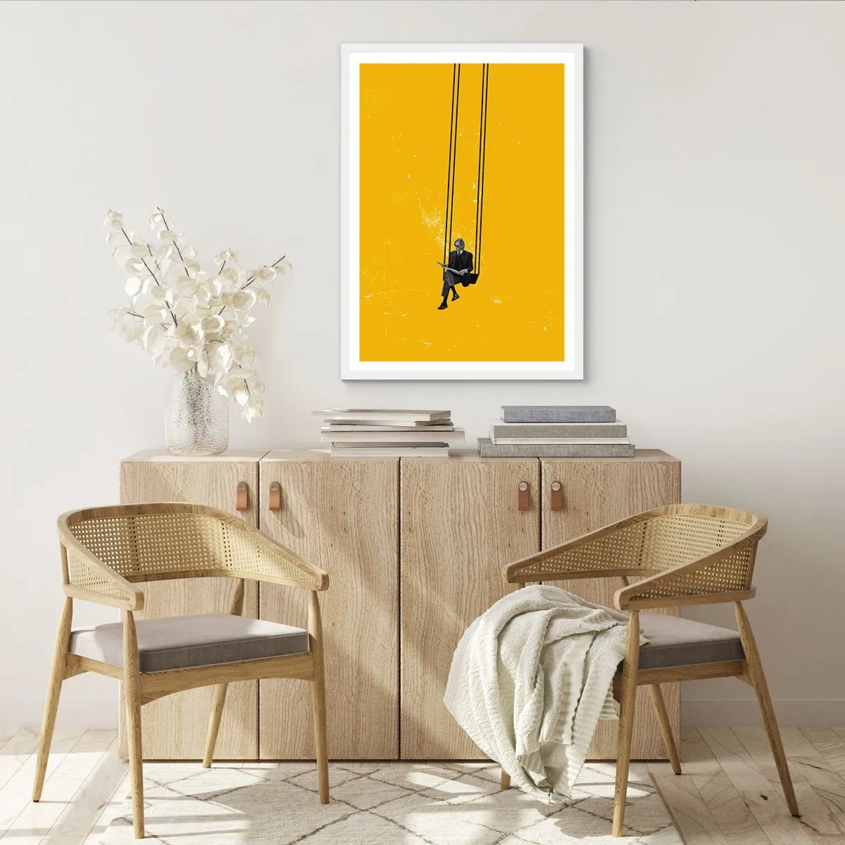 Poster in einem weißen Rahmen - Tag wie jeder andere - 40x50 cm