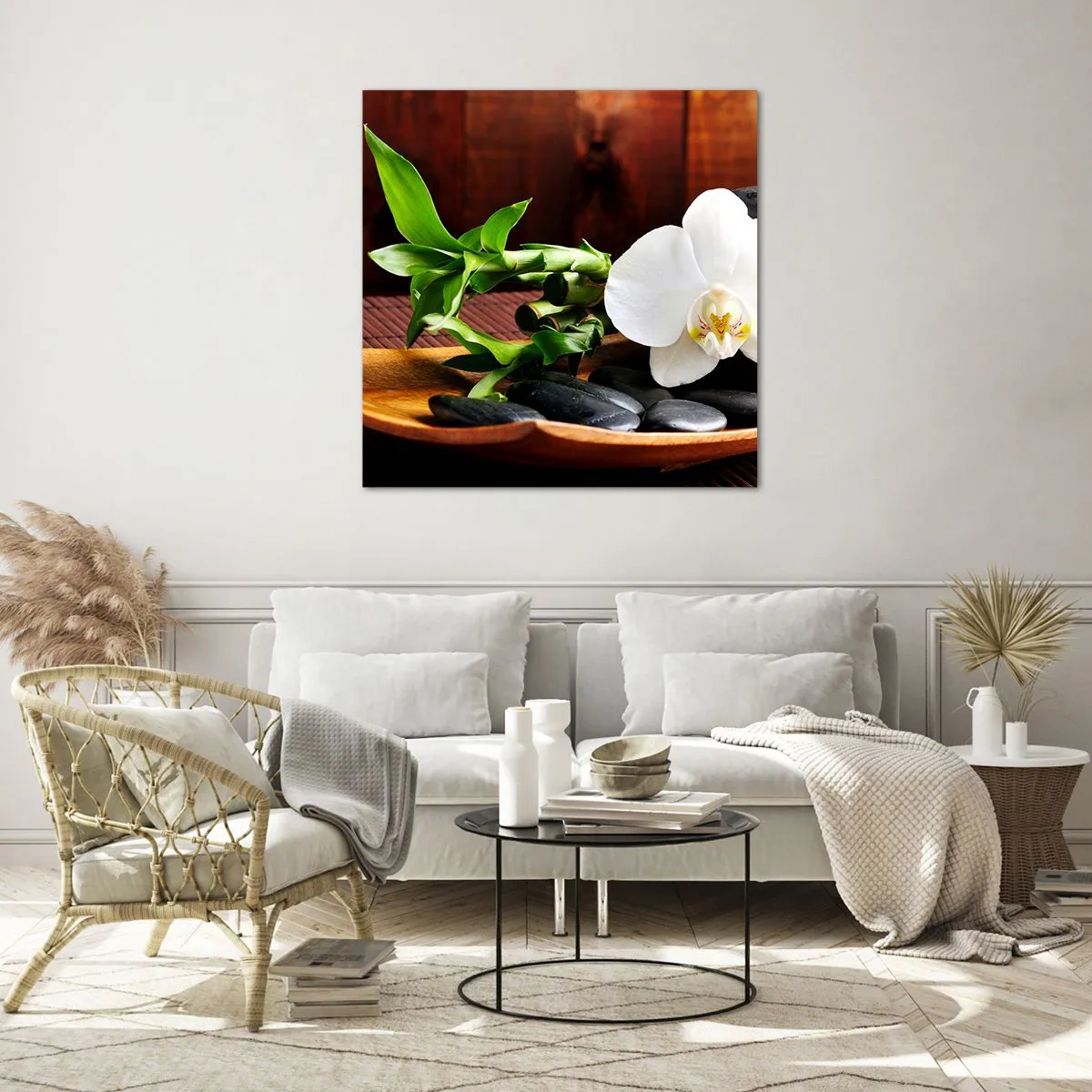 Glasbild - Bild auf glas - Geben Sie sich dem Hauch der Natur hin - 40x40 cm