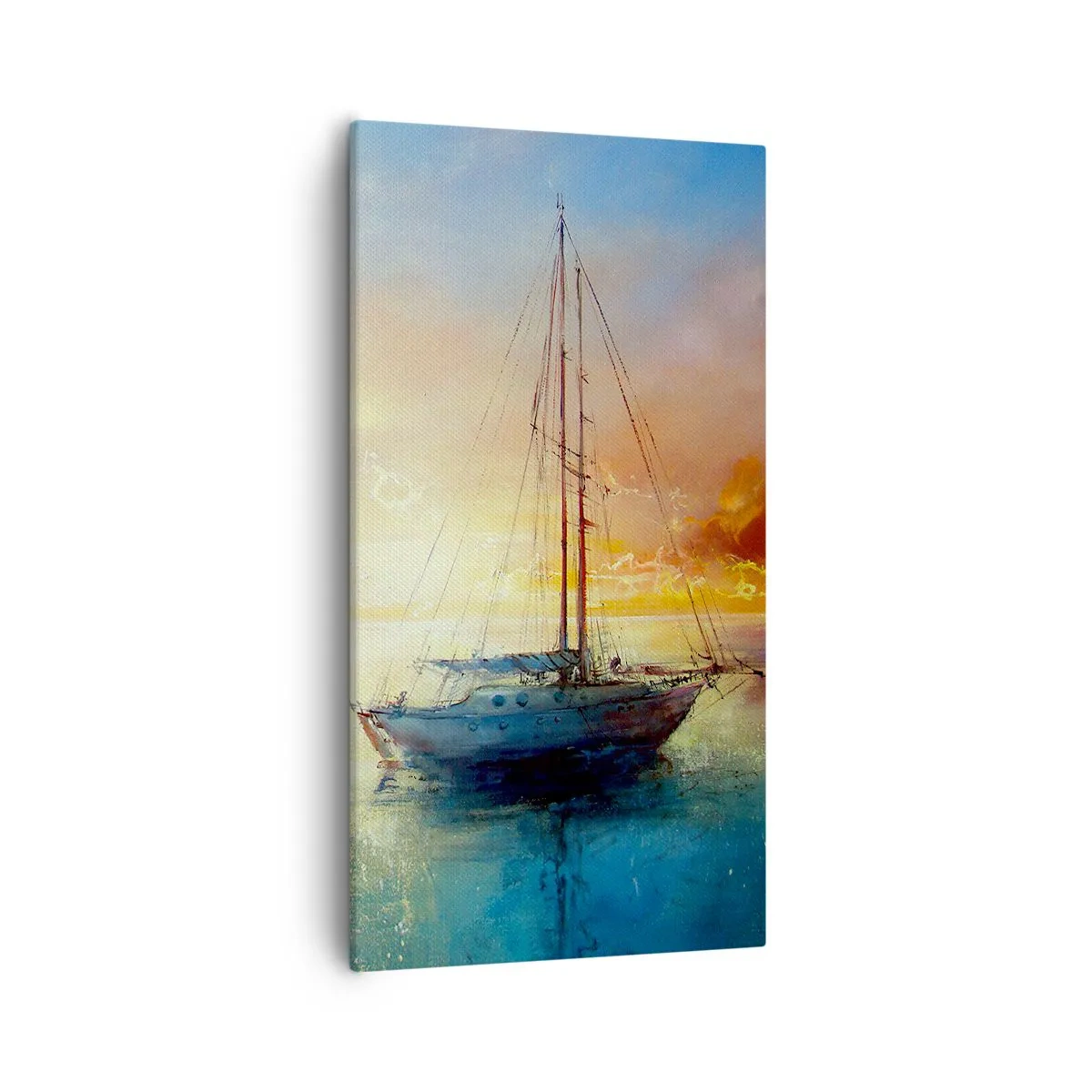 Bild auf Leinwand - Leinwandbild - In einer goldenen Bucht - 55x100 cm