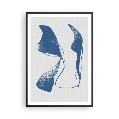Poster in einem schwarzem Rahmen - Geflügelte Abstraktion - 70x100 cm
