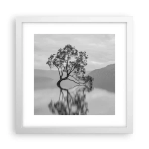 Poster in einem weißen Rahmen - Es gibt so ein Land - 30x30 cm