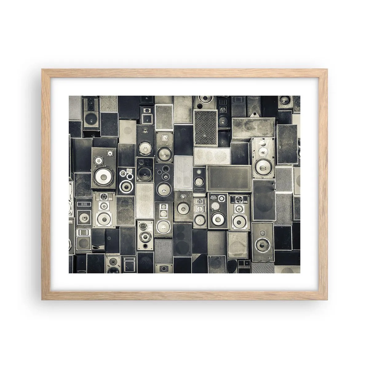 Poster in einem Rahmen aus heller Eiche - Und es ist alles in Ordnung - 50x40 cm