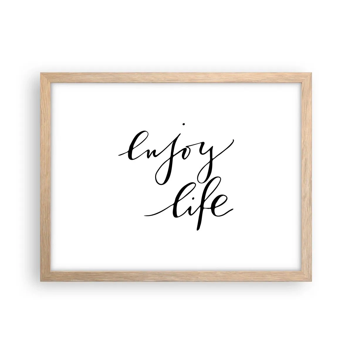 Poster in einem Rahmen aus heller Eiche - Nichts hinzufügen… - 40x30 cm