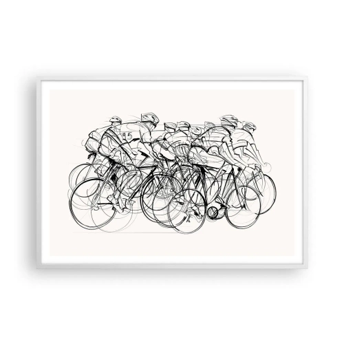 Poster in einem weißen Rahmen - Gemeinsam als Team - 100x70 cm