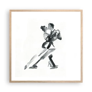 Poster in einem Rahmen aus heller Eiche - In einem Schlag - 60x60 cm