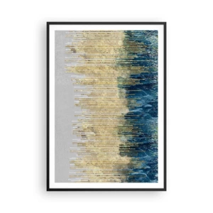 Poster in einem schwarzem Rahmen - Vergoldete Grenze - 70x100 cm