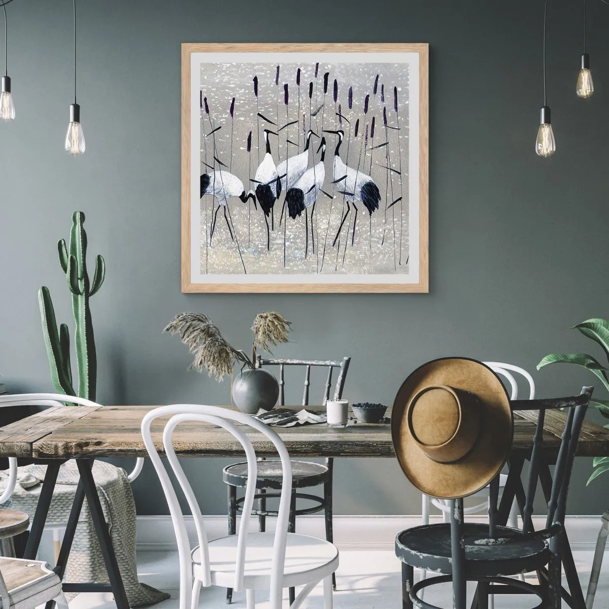 Poster in einem Rahmen aus heller Eiche - Unter ihren eigenen - 30x30 cm