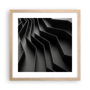 Poster in einem Rahmen aus heller Eiche - Räumliche Ordnung - 40x40 cm
