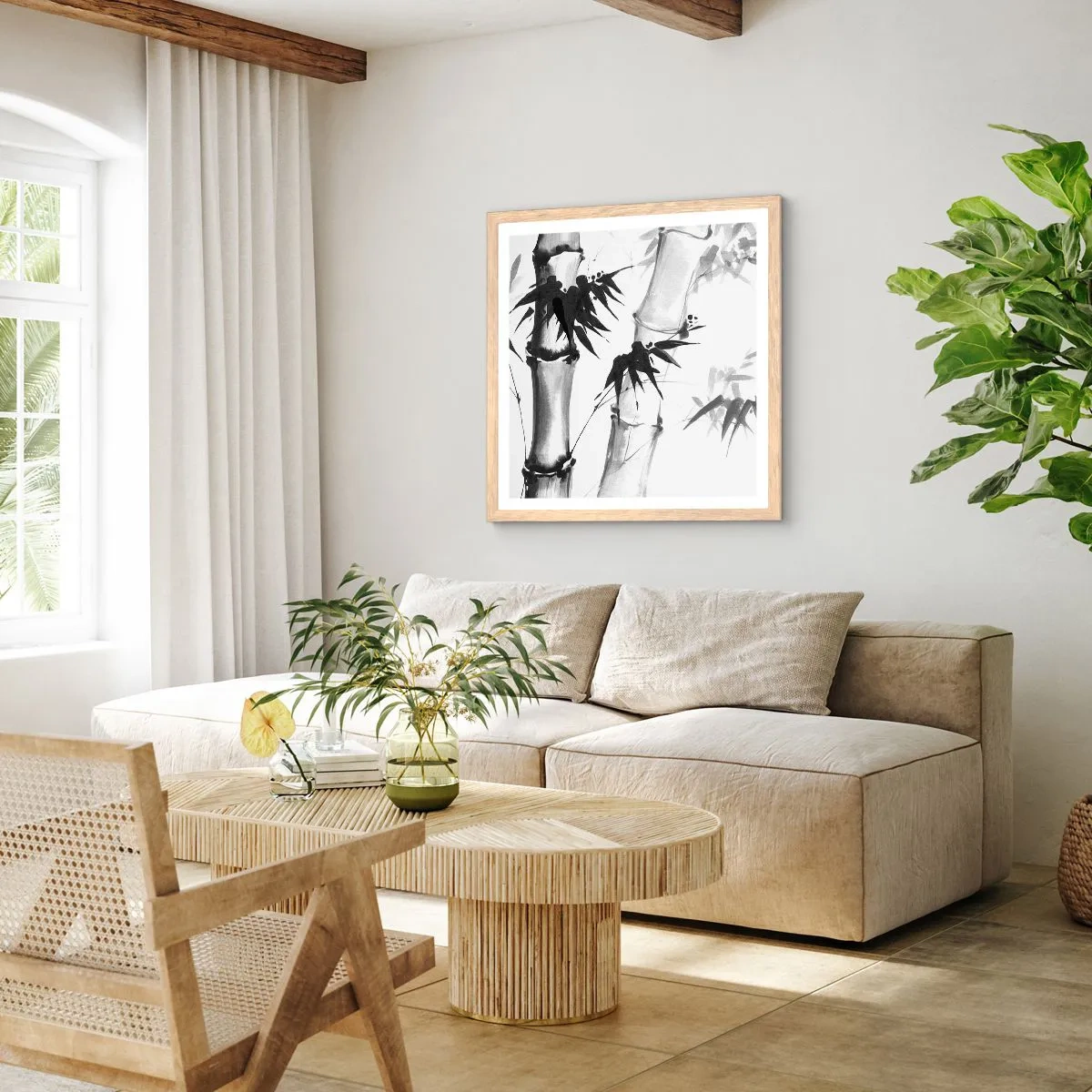 Poster in einem Rahmen aus heller Eiche - Dem Orient ganz nah - 60x60 cm