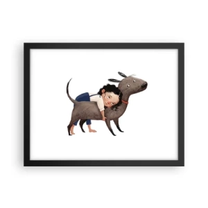 Poster in einem schwarzem Rahmen - Beste Freunde - 40x30 cm