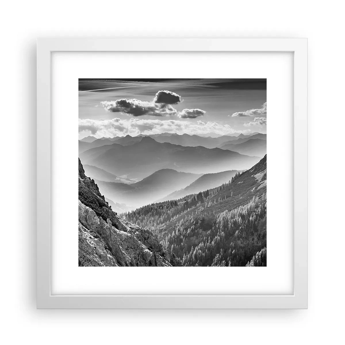 Poster in einem weißen Rahmen - Bis zum Horizont - 30x30 cm