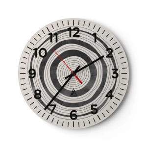 Wanduhr - Glasuhr - Wichtig ist, was dazwischen liegt - 40x40 cm