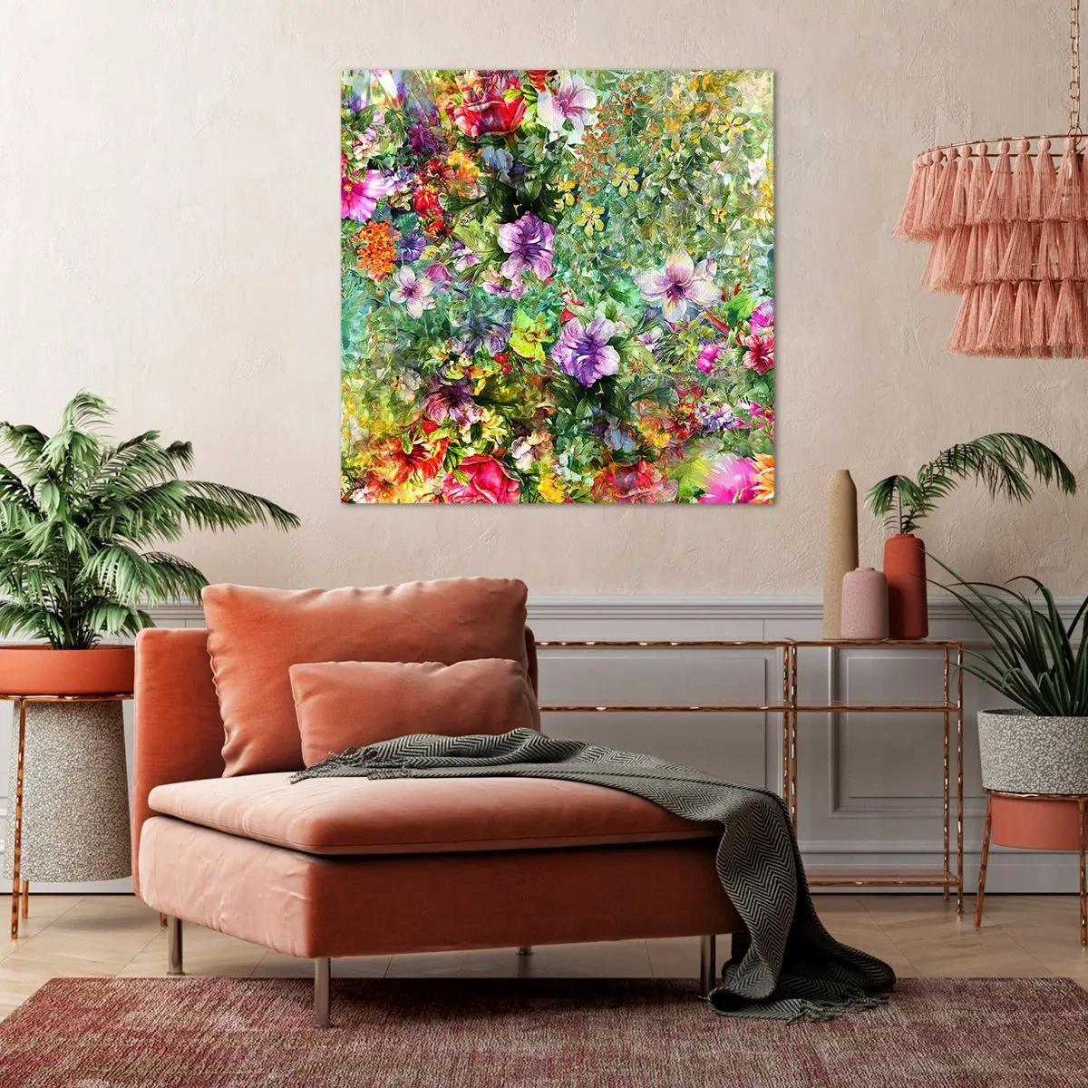 Bild auf Leinwand - Leinwandbild - In Blumen für das Verderben - 50x50 cm