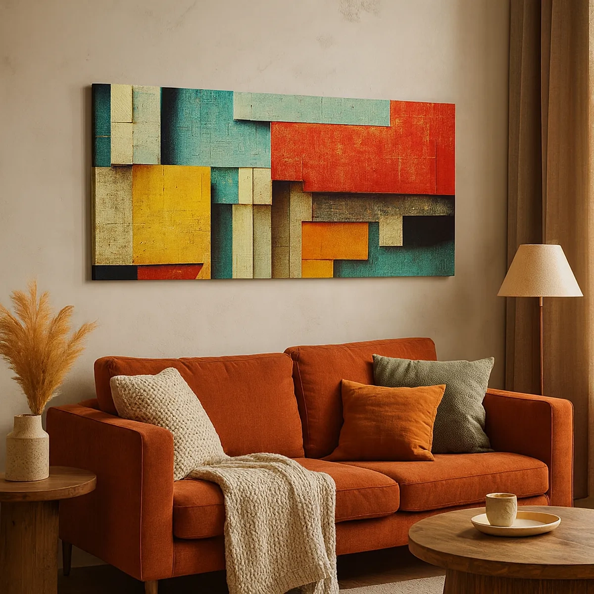 Bild auf Leinwand - Leinwandbild - Festival der rechten Winkel - 30x30 cm