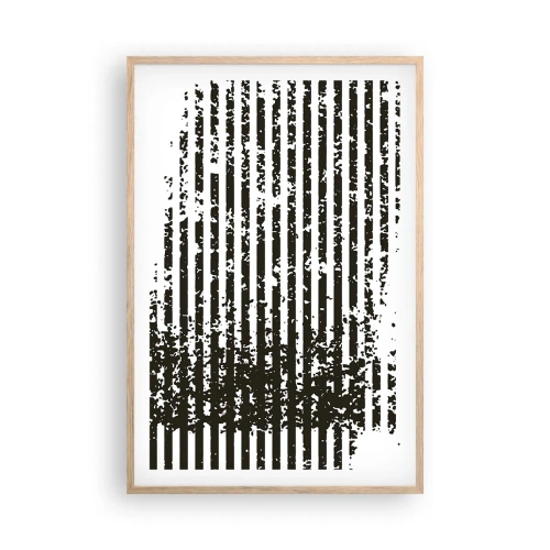 Poster in einem Rahmen aus heller Eiche - Rhythmus und Rauschen - 61x91 cm