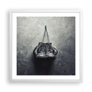 Poster in einem weißen Rahmen - Zeit des Kampfes und Zeit des Friedens - 50x50 cm