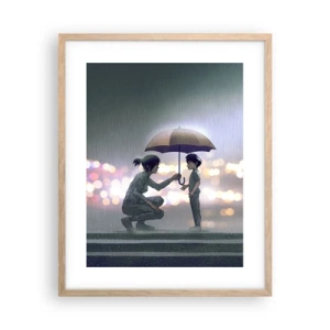 Poster in einem Rahmen aus heller Eiche - Und jetzt ist alles in Ordnung - 40x50 cm