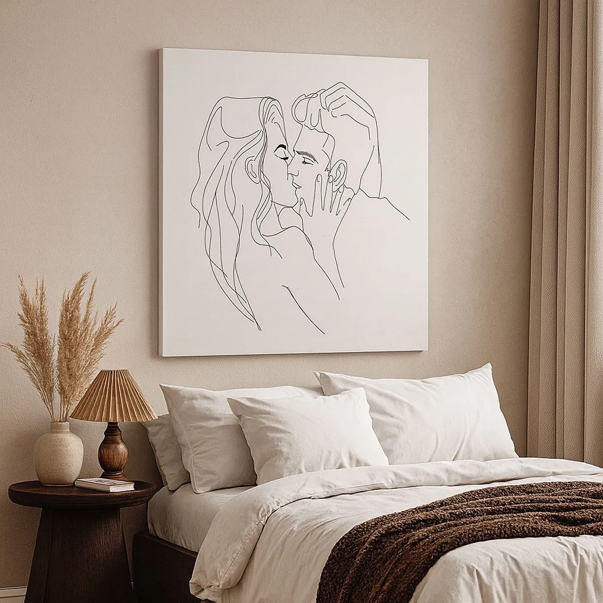 Bild auf Leinwand - Leinwandbild - Dieselbe Linie - 30x30 cm