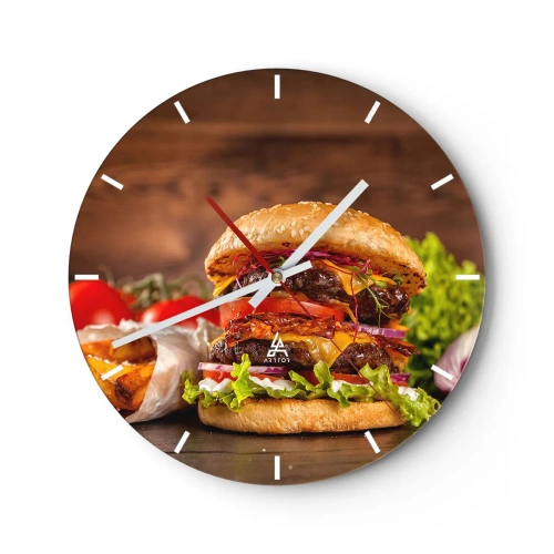 Wanduhr - Glasuhr - Die verbotene Frucht - 40x40 cm