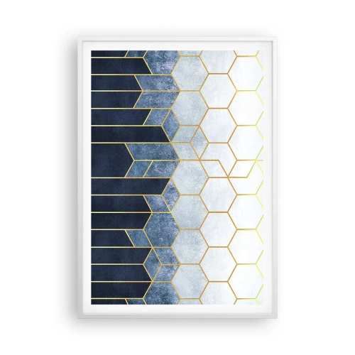 Poster in einem weißen Rahmen - Komposition im synkopischen Rhythmus - 70x100 cm