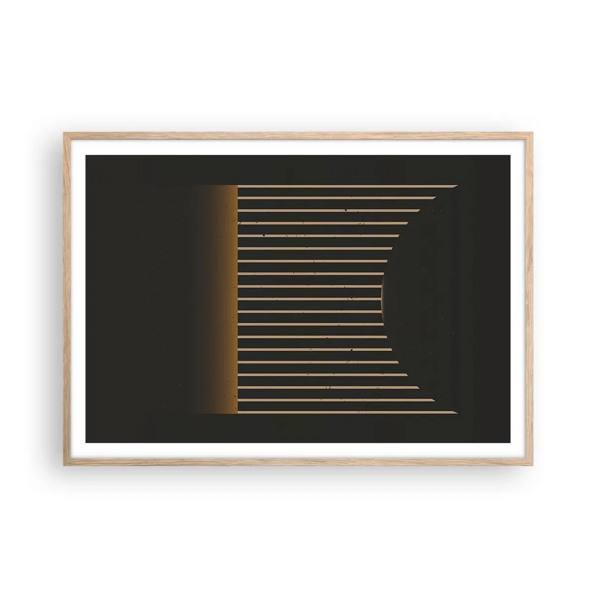 Poster in einem Rahmen aus heller Eiche - Die Dunkelheit erkunden - 100x70 cm