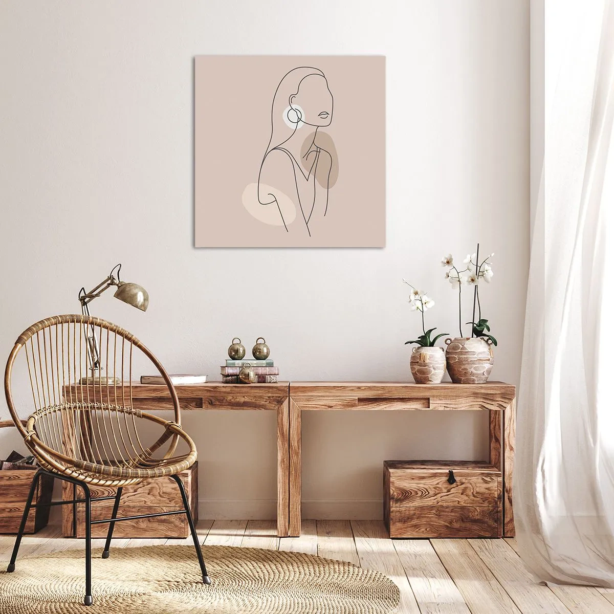 Bild auf Leinwand - Leinwandbild - Mädchenhafte Ikone - 70x70 cm