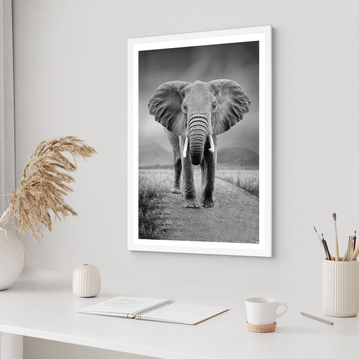 Poster in einem weißen Rahmen - Der Gastgeber heißt willkommen - 30x40 cm